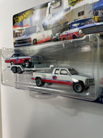 Hot Wheels 1/64 Car Culture Team Transport ‘63 Chevy Nova w/ ‘88 Chevy Silverado 3500 White & Red