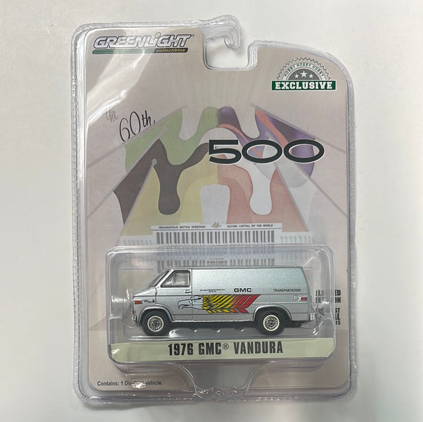 Greenlight 1/64 Hobby Exclusive 60th Annual Indianapolis 500 Mile 1976 GMC Vandura Silver