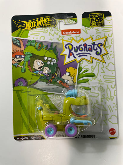 Hot Wheels 1/64 Pop Culture Rugrats Reptar Wagon/ Remorque Green JHW87 - Damaged Box
