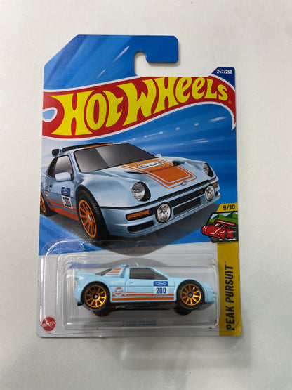 Hot Wheels 1/64 Ford RS200 Blue Gulf - Damaged Box
