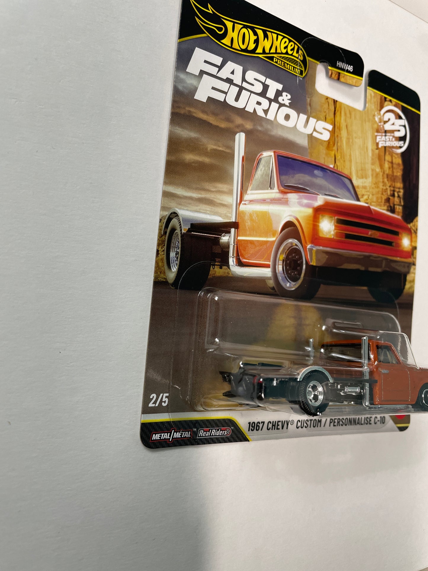 Hot Wheels 1/64 Fast & Furious Mix P 1967 Chevy Custom/ Personnalise C-10 Orange - JHW61