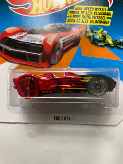 Hot Wheels 1/64 High Speed Wheels Track Stars Ford GTX-1 Red BDW24