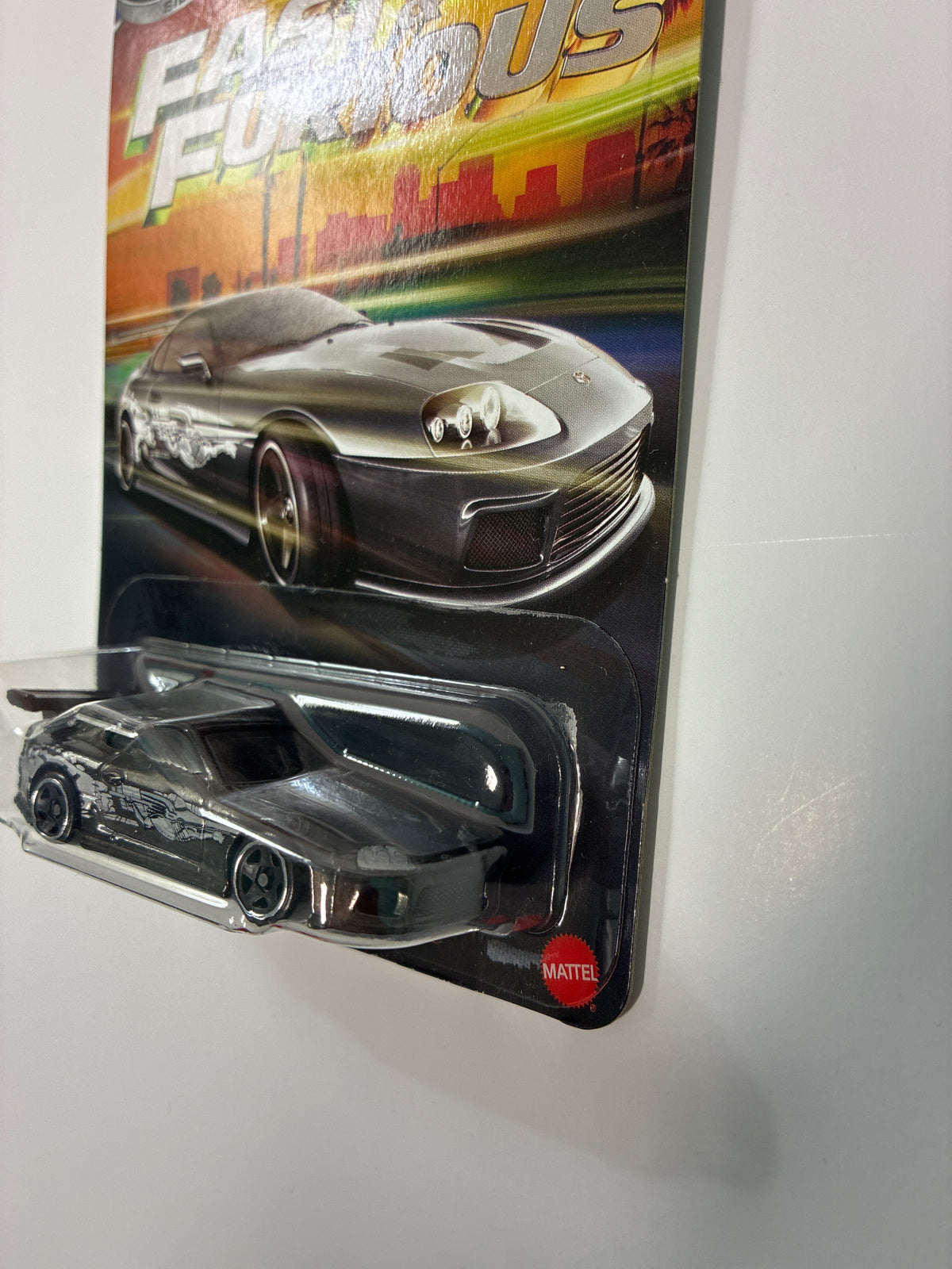 Hot Wheels 1/64 Silver Series Fast & Furious Toyota Supra Black - JKX24 - Damaged Box