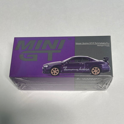 Mini GT 1/64 Nissan Skyline GT-R (R34) Tommykaira R-z Midnight Purple