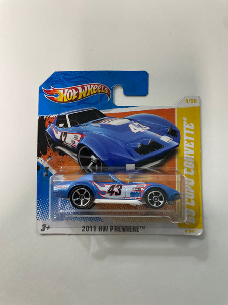 Hot Wheels 1/64 ‘69 Copo Corvette Short Card Blue