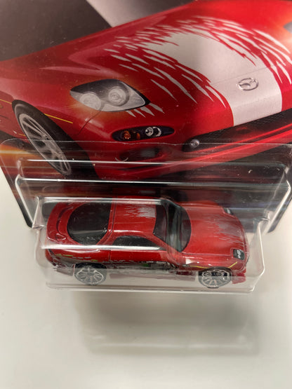 Hot Wheels 1/64 Fast And Furious Series 2 ‘95 Mazda RX-7 Red - Damaged Card