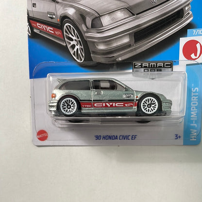 Hot Wheels 1/64 Zamac ‘90 Honda Civic EF Silver