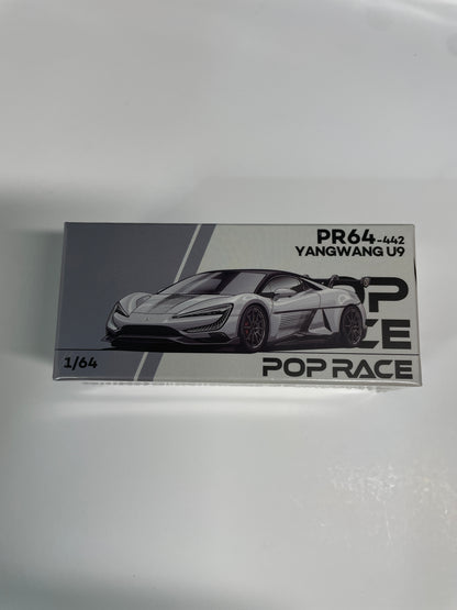 Pop Race 1/64 Yangwang U9 Silver - PR64-0442