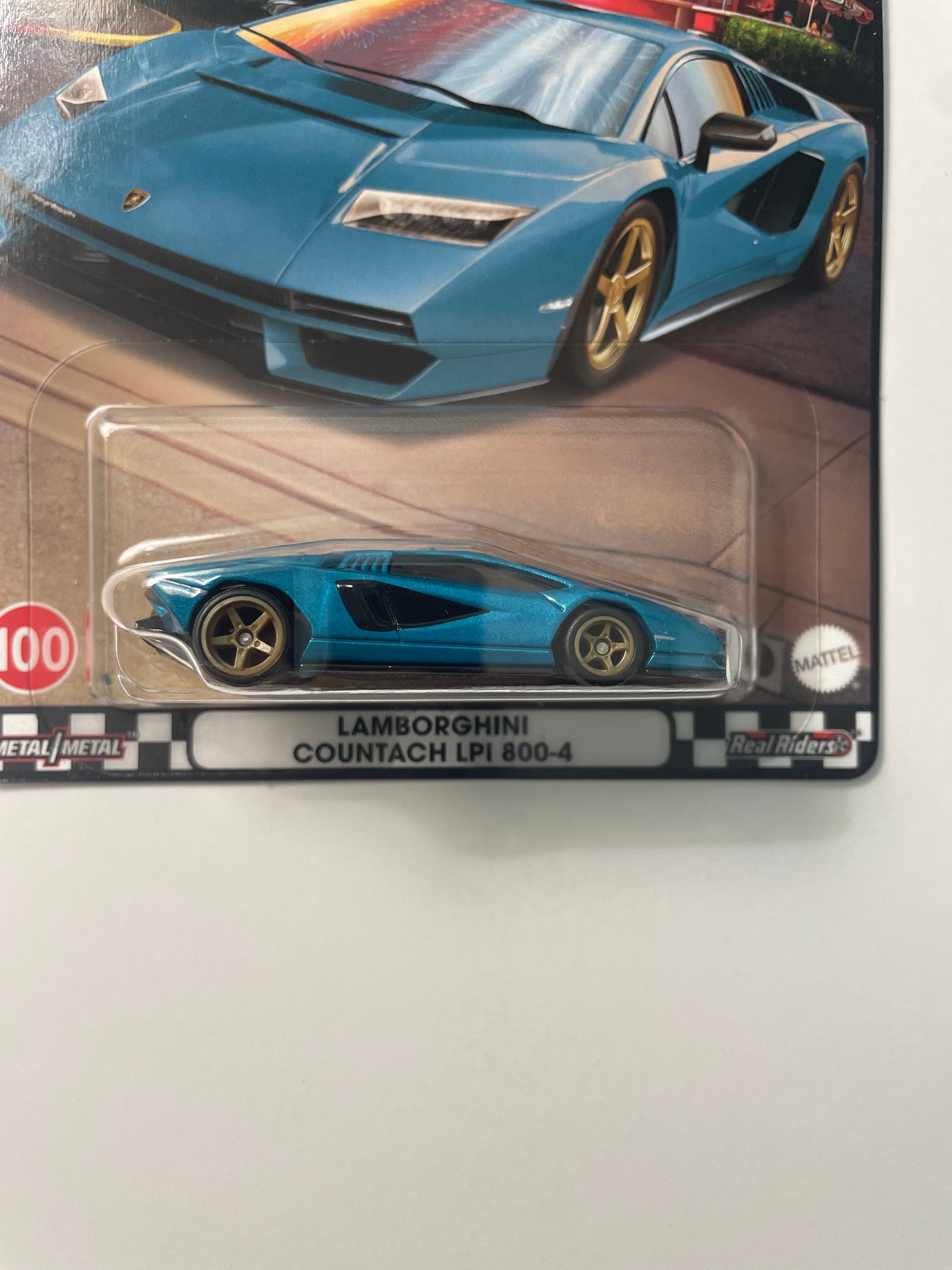 Hot Wheels 1/64 Boulevard Mix V Lamborghini Countach LPI 800-4 Blue - HRT70