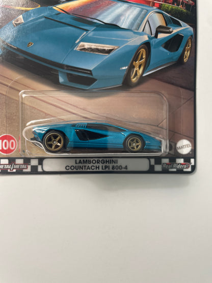 Hot Wheels 1/64 Boulevard Mix V Lamborghini Countach LPI 800-4 Blue - HRT70