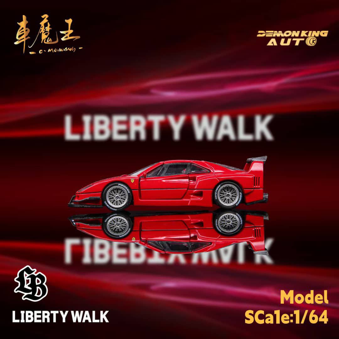 Demon King Auto 1/64 Ferrari F40 Liberty Walk Red