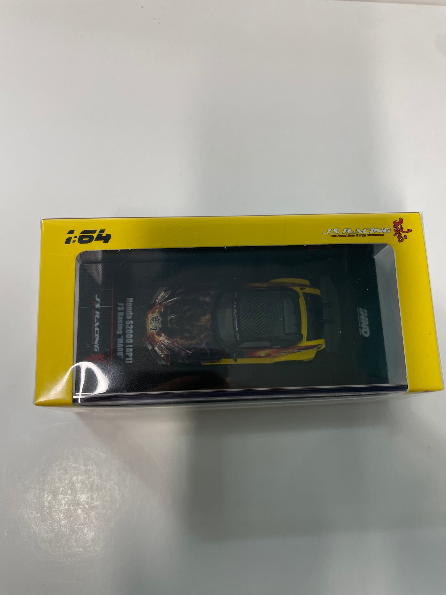 Inno64 1/64 Honda S2000 J'S Racing (AP1) MAOU Black & Yellow - IN64-S2000JS-MAOU