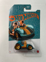 Hot Wheels 1/64 Pearl & Chrome Tooned Twin Mill Teal & Gold