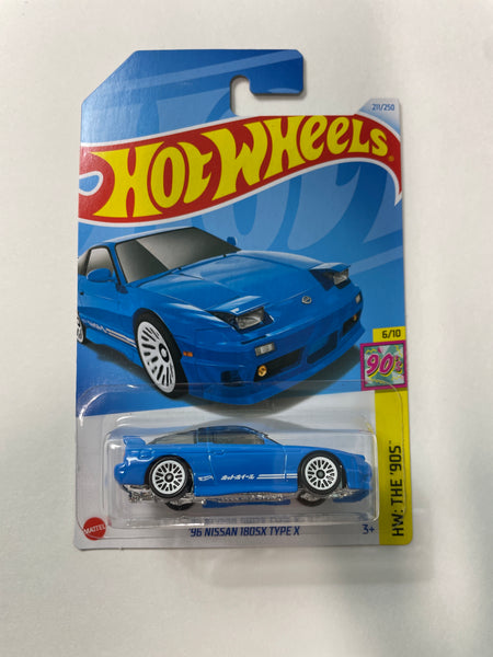 *Japan Card* Hot Wheels 1/64 '96 Nissan 180SX Type X Blue - Damaged Card