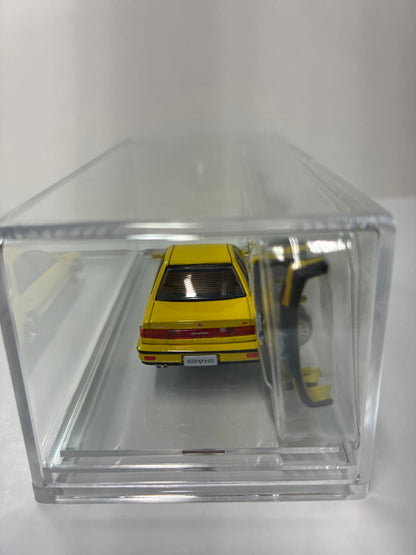 BM Creations 1/64 Honda Civic EF2 Custom Yellow - 64B0470 - Damaged Car (Open box- Read description)