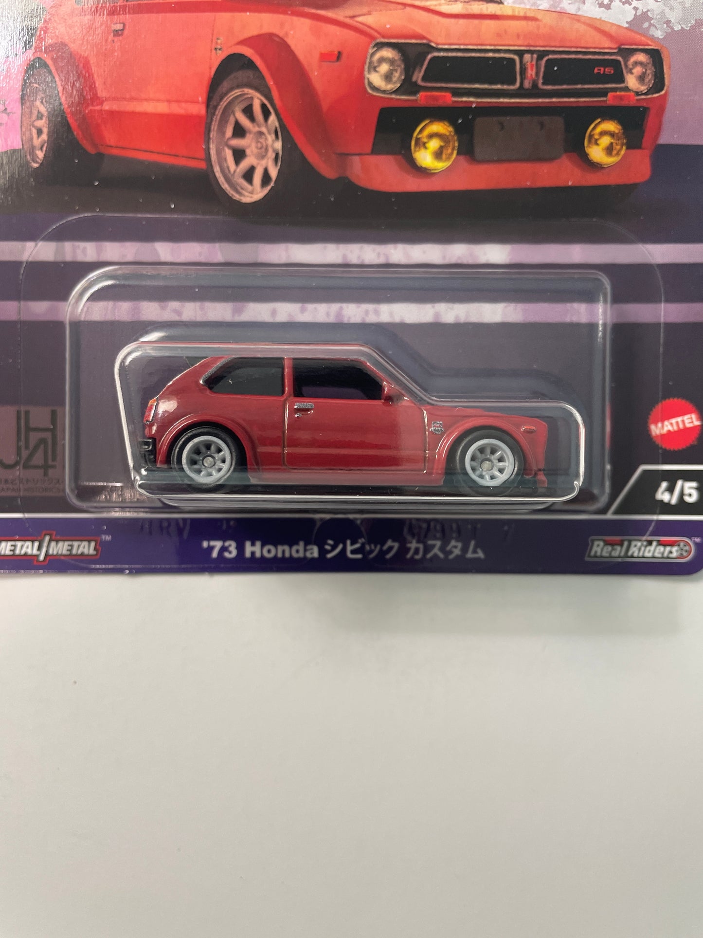 Hot Wheels 1/64 Car Culture Japan Historics 4 ‘73 Honda Civic Custom Red - HRV85