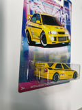 Hot Wheels 1/64 90s Street Scene Mitsubishi Lancer Evolution VI Yellow - Damaged Card