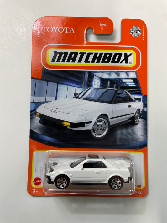 Matchbox 1/64 1984 Toyota MR2 AW11 (Opened Headlights) White - Damaged Box