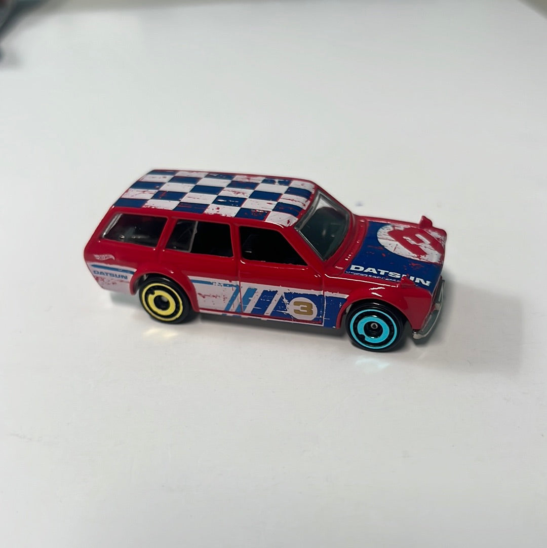 *Loose* Hot Wheels 1/64 Mystery Models Datsun 510 Wagon Red