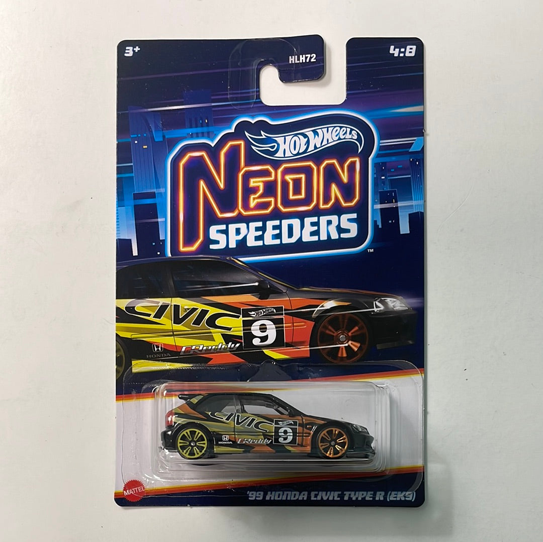 Hot Wheels 1/64 Neon Speeders ‘99 Honda Civic Type R (EK9)