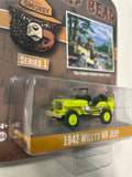 Greenlight 1/64 Smokey Bear 1942 Willys MB Jeep Green