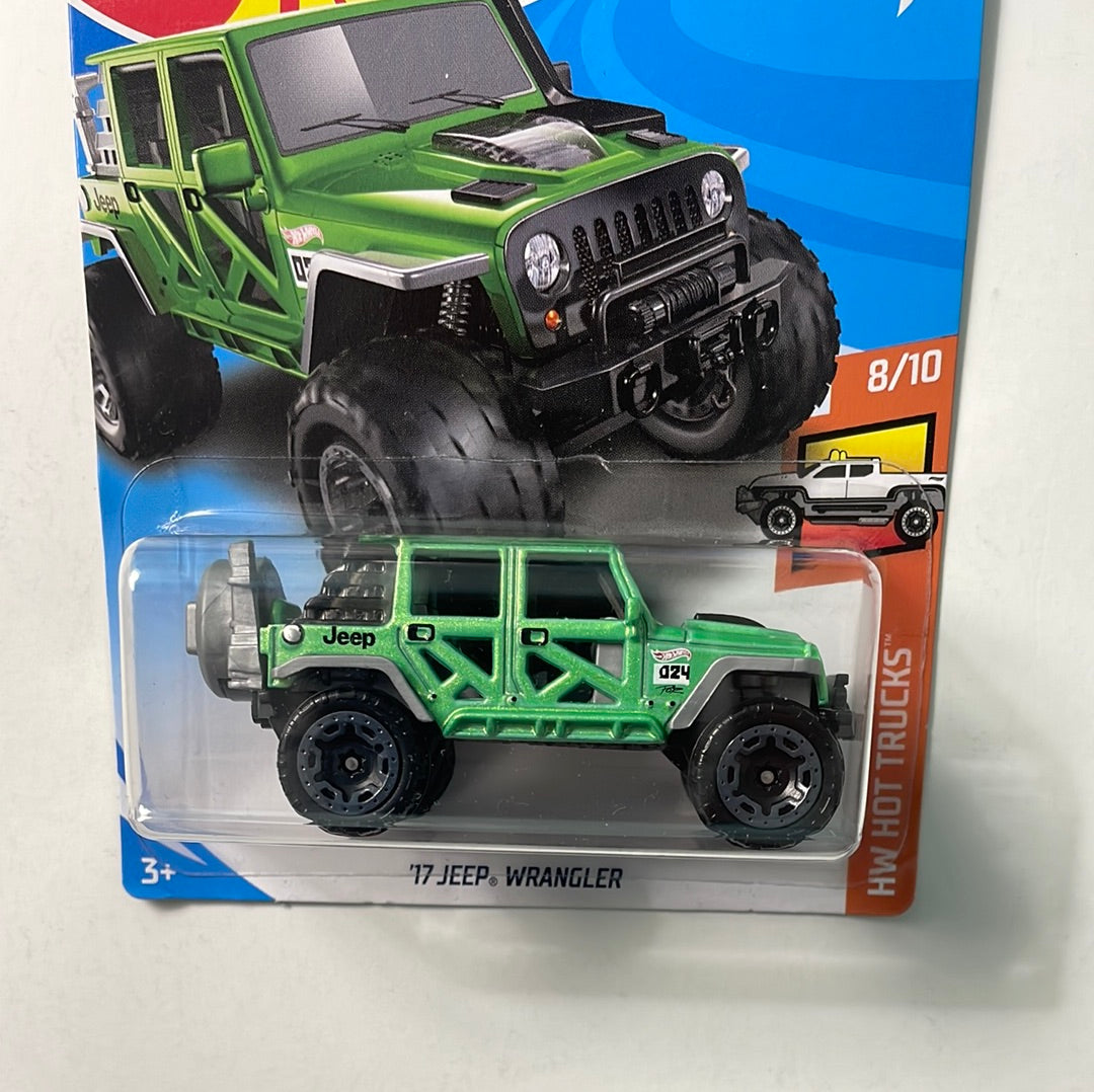 Hot Wheels 1/64 ‘17 Jeep Wrangler Green - Damaged Card