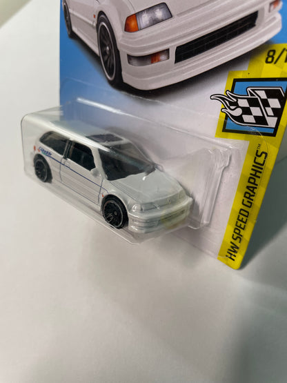 Hot Wheels 1/64 ‘90 Honda Civic EF Greddy White