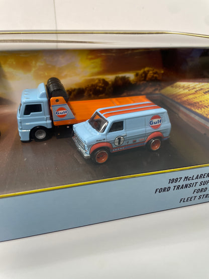 Hot Wheels 1/64 Premium Collector Car Culture Box Set Gulf Blue & Orange - JHW43