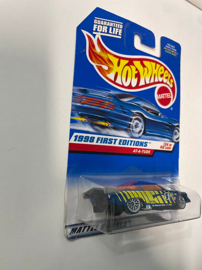 Hot Wheels 1/64 AT-A-Tude Blue - Damaged Box