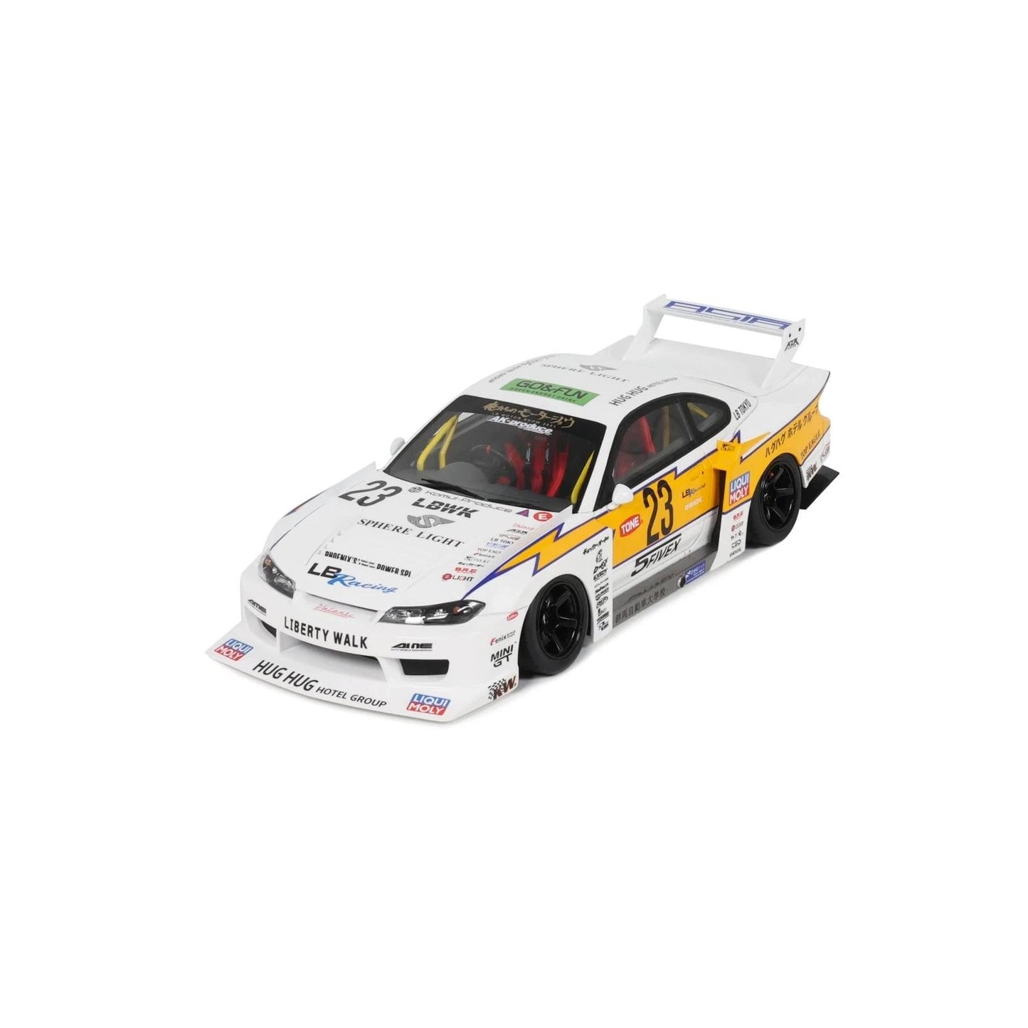 GT Spirit 1/18 Nissan S15 Silvia LB Super Silhouette Resin Serie White - GT560