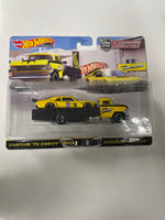 Hot Wheels 1/64 Car Culture Team Transport Legends Tour Custom ‘70 Chevy Nova w/ Horizon Hauler - Damaged Card