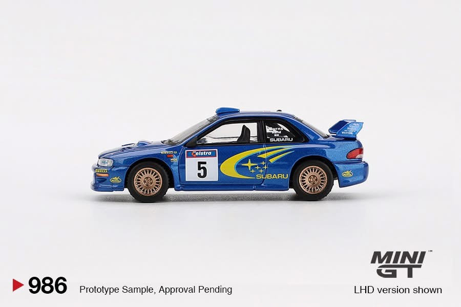 Mini GT 1/64 Subaru Impreza WRC99 #5 1999 Rally Australia Winner Blue - MGT00986