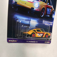 Hot Wheels 1/64 Car Culture Exotic Envy ‘71 Porsche 911 Yellow