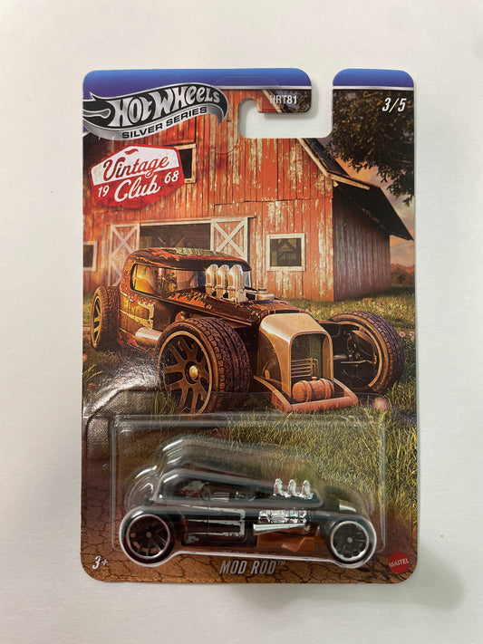 Hot Wheels 1/64 Silver Series Vintage 1968 Club Mod Rod  Black - JKY33