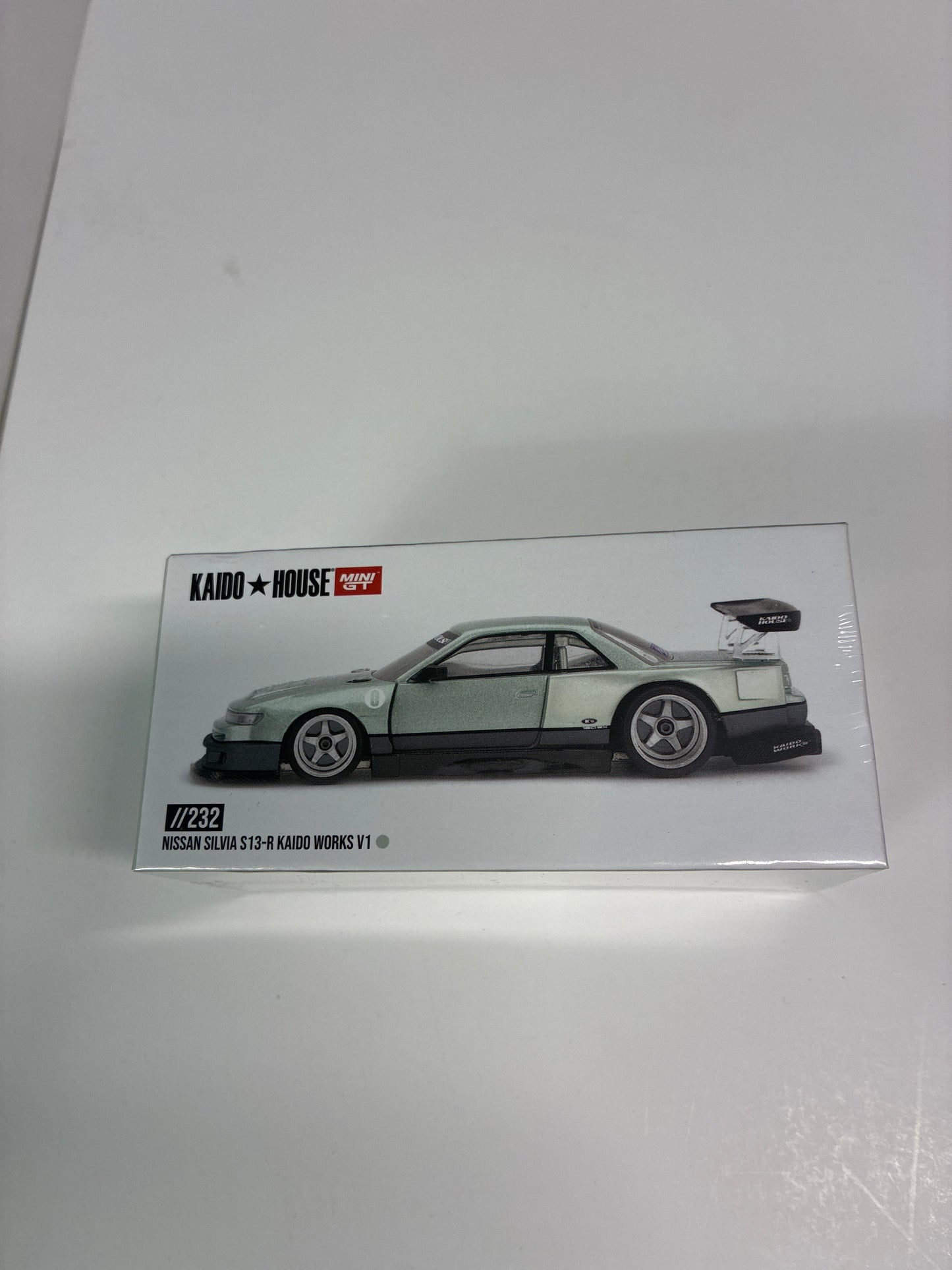 Mini GT x Kaido House 1/64 Nissan Silvia S13-R Kaido Works V1 Green - KHMG232