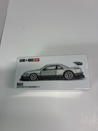 Mini GT x Kaido House 1/64 Nissan Silvia S13-R Kaido Works V1 Green - KHMG232