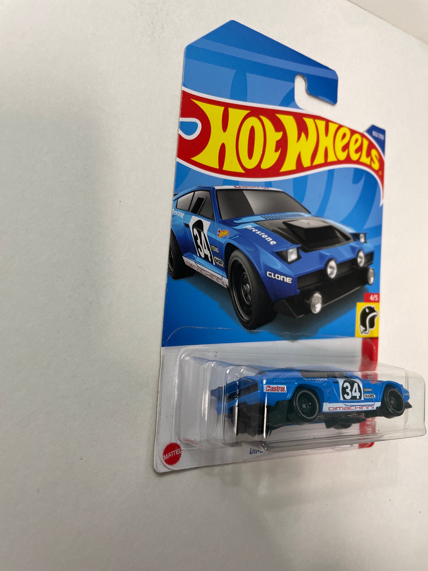 Hot Wheels 1/64 Dimachinni Veloce Blue - Damaged Box