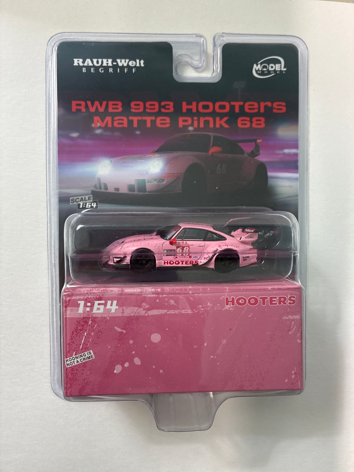 Model Model 1/64 Porsche RWB 993 Hooters Matte Pink #68 - MM64-RWB993-013