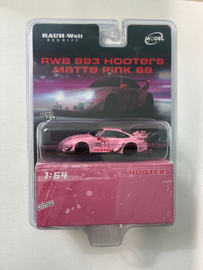 Model Model 1/64 Porsche RWB 993 Hooters Matte Pink #68 - MM64-RWB993-013