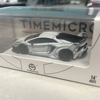 Time Micro 1/64 LBWK LB-Silhouette Lamborghini Aventador Tron White (Glow in the dark)