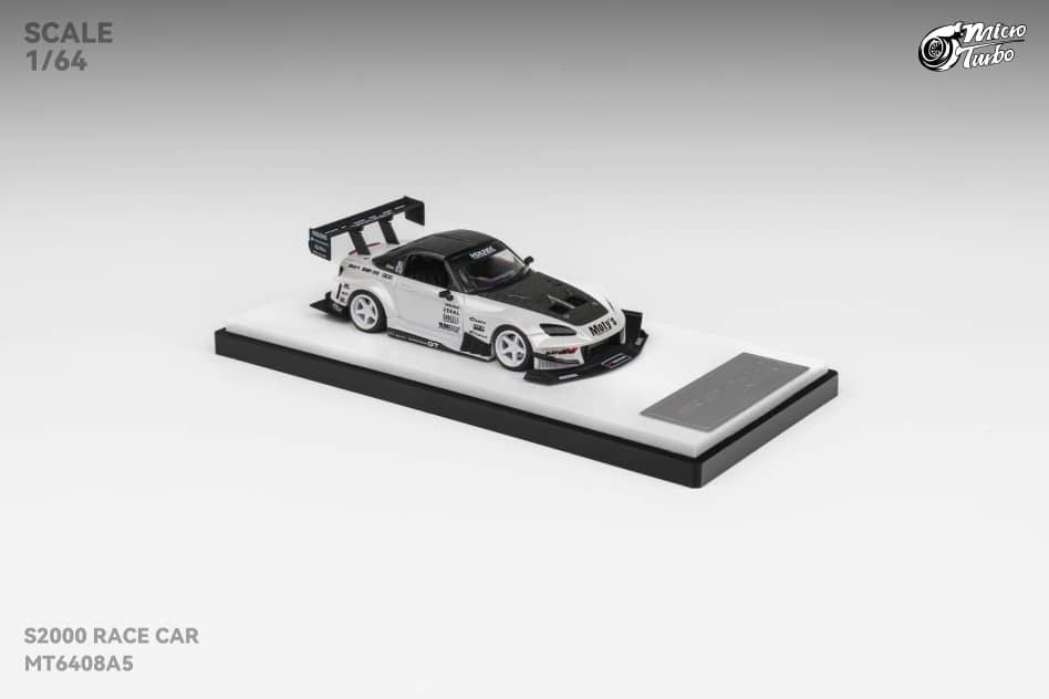 Micro Turbo 1/64 Honda S2000 Race Car Metallic White – Flipn Diecast