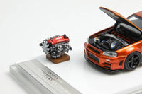 Motorhelix 1/64 Nissan Skyline GTR (R34) Nismo Customized Orange