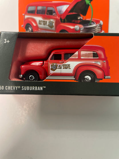 Matchbox 1/64 Moving Parts 1950 Chevy Suburban Red