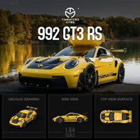 Time Micro 1/64 Porsche 992 GT3 RS Yellow & Black
