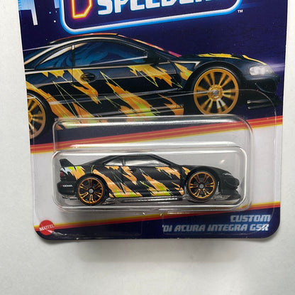 Hot Wheels 1/64 Neon Speeders Custom ‘01 Acura Integra GSR Black & Orange