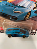 Hot Wheels 1/64 Boulevard Mix V Lamborghini Countach LPI 800-4 Blue - Damaged Card