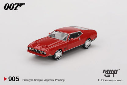Mini GT 1/64 James Bond 007 Diamonds are Forever Ford Mustang Mach 1 Red - MGT00905-007E