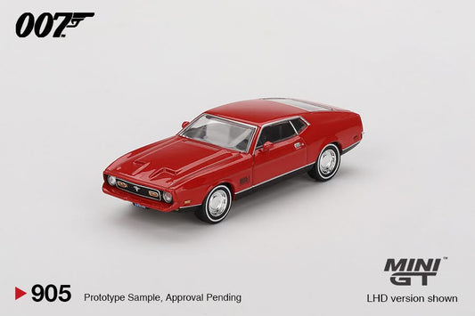 Mini GT 1/64 James Bond 007 Diamonds are Forever Ford Mustang Mach 1 Red - MGT00905-007E
