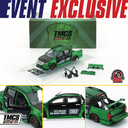 BM Creations 1/64 Malaysia Exclusive Isuzu D-Max 2018 Low Rider Metallic Green (TMCS2025) - 64B0466