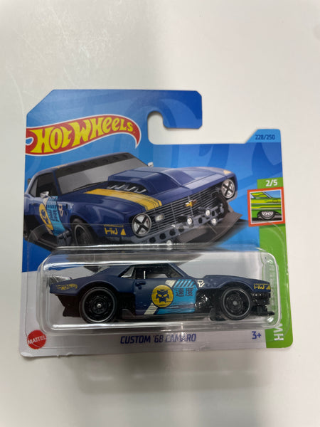 Hot Wheels 1/64 Custom ‘68 Camaro Short Card Blue